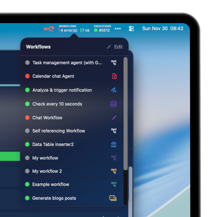 Menu Bar Integration